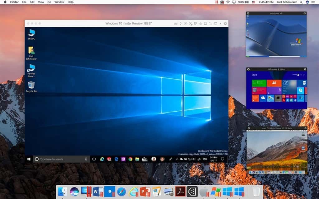 once i download windows 10 for my mac, get access to work on it